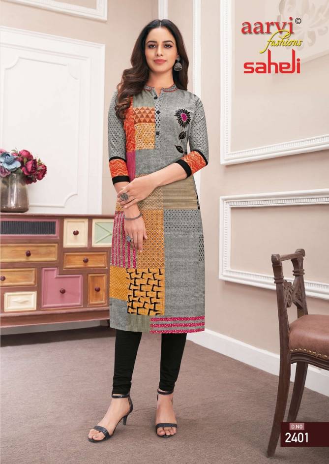 Aarvi Saheli 14 Daily Wear Designer Wholesale Kurti Collection